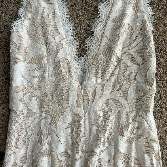 Lulu's Cream Lace Jumpsuit - Picture 3 of 6